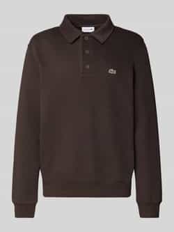 Lacoste Polo Shirt Lange Mouw Geribbeld katoenen poloshirt