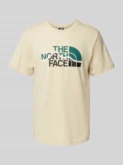 The North Face T-shirt met labelprint model 'MOUNTAIN LINE'