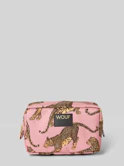 WOUF Make-uptasje met labelpatch model 'Blush Leopard'