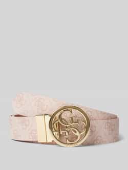 Guess Leren riem met all-over logomotief model 'NOELLE'