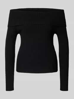 Only Slim fit gebreide pullover met off shoulder-mouwen model 'KATIA'