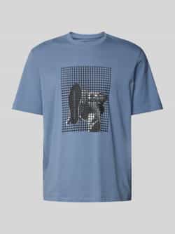 Armani Exchange T-shirt met geribde ronde hals