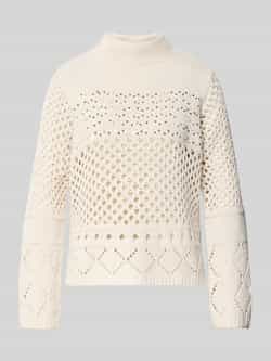 Monari Gebreide pullover van viscosemix met pailletten