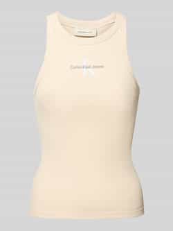 Calvin Klein Jeans Tanktop met labelstitching en ronde hals