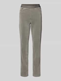 Marc Cain Stoffen broek met elastische band met logo