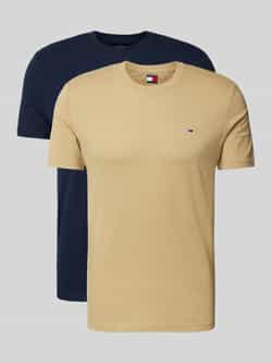 Tommy Jeans Slim fit T-shirt met logobadge in een set van 2 stuks