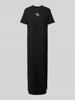 Calvin Klein Midi-jurk MONOLOGO LONG RIB TEE DRESS