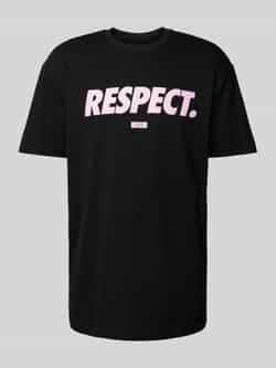 mister tee T-shirt met labelprint