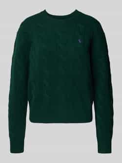 Polo Ralph Lauren Gebreide pullover met kabelpatroon en ronde hals