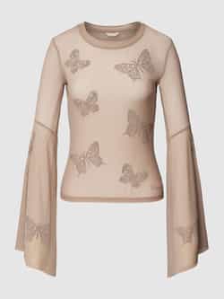 Guess Flared shirt met lange mouwen in semi-transparant design