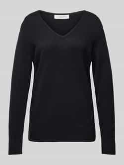Christian Berg Woman Gebreide pullover met afgeronde V-hals