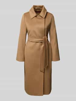 Max Mara Studio Regular fit lange jas van zuivere scheerwol model 'BCOLLAG'