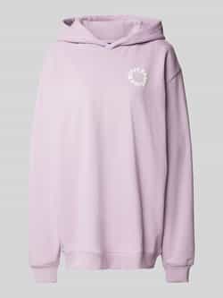 Hugo Blue Oversized hoodie met statementprint