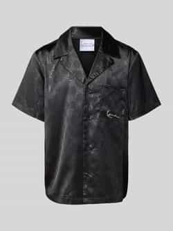 Karl Kani Signature All Over Print Resort Shirt men Overhemden zwart Maat XL Kleding