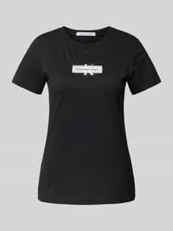 Calvin Klein Jeans Slim fit T-shirt met labelprint model 'MONOLOGO'