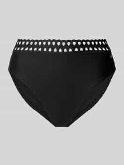 Boss High waist bikinibroekje met logo-applicatie model 'EYELET'