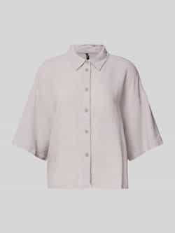Vero Moda Regular fit overhemdblouse van een mix van linnen en viscose model 'LINN'