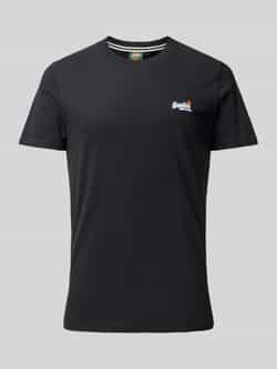 Superdry T-shirt met labelstitching