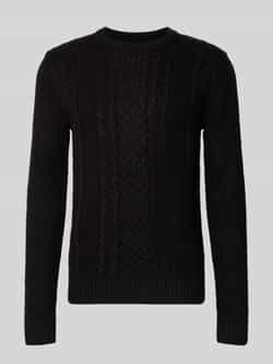 Jack & jones Gebreide pullover met ribboorden model 'PAUL'