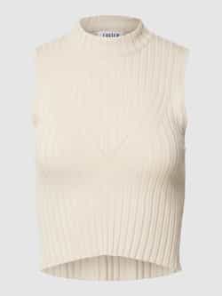 EDITED Top van viscosemix in gebreide look model 'Lynara'