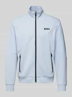 BOSS Green Sweatjack met opstaande kraag model 'Skaz'