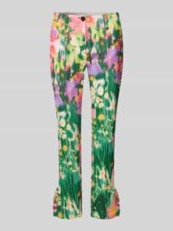 Marc Cain Bootcut pantalon met vaste bandplooien
