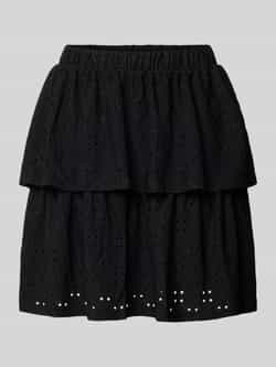 Pieces Minirok in laagjeslook in wit