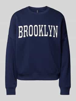 Pieces Oversized fit sweatshirt met print aan de voorkant model 'SASIE'