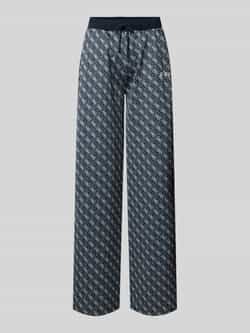 Guess Activewear Wide leg sweatpants met labelstitching model 'SARAH'