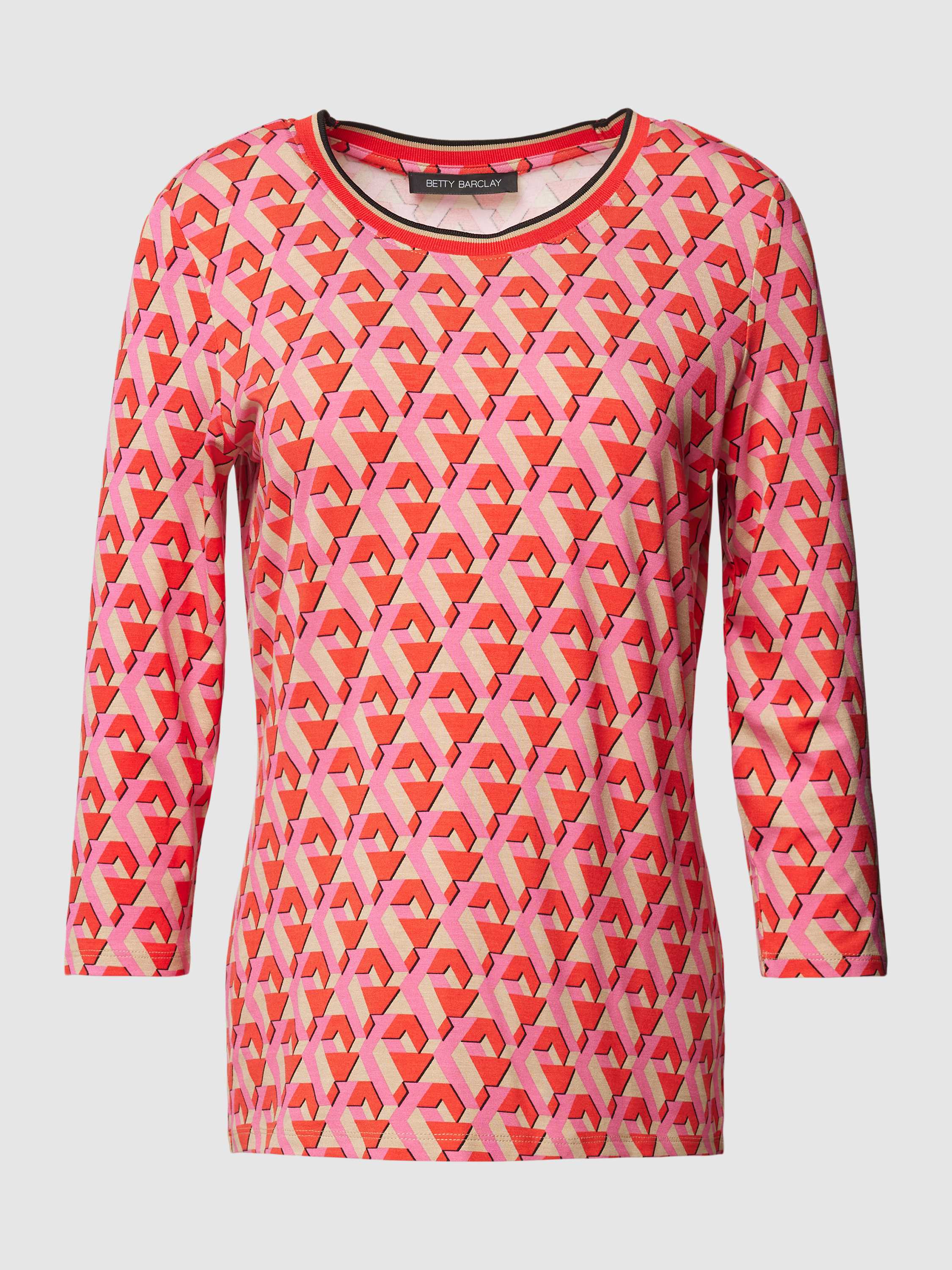 Betty Barclay Casual Print Shirt Red Dames