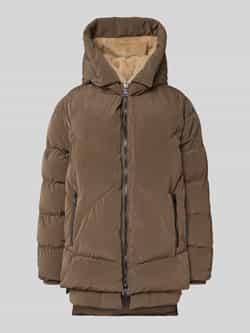 Blonde No. 8 Lange winterjas met imitatiebont model 'FROST'