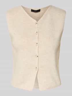 Oui Gebreid gilet met V-hals