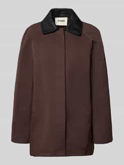 Staud Trenchcoat met platte kraag en blinde knoopsluiting