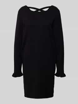 Ichi Gebreide jurk met ronde hals model 'VIRELLE'
