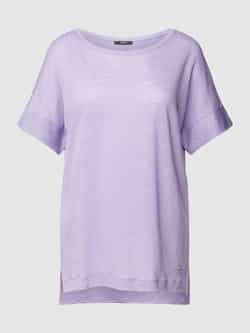 esprit collection T-shirt van puur linnen met labeldetail