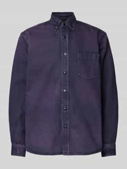 Boss Orange Regular fit jeansoverhemdjack met button-downkraag model 'Lambey'