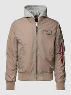 MA-1 Hooded Bomberjacke Herren – Winddicht, Warm Gefüttert, Mit Kapuze