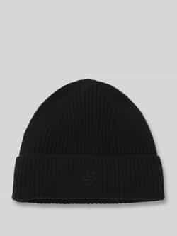 Boss Beanie van een mix van wol en kasjmier model 'LEAH'