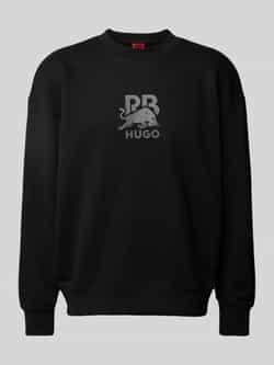 HUGO Oversized sweatshirt met labelprint model 'Dahrain'