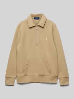 Polo Ralph Lauren Teens Sweatshirt met platte kraag en ritssluiting