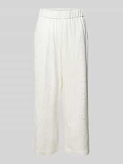 Christian Berg Woman Selection Wide leg stoffen broek met broderie anglaise