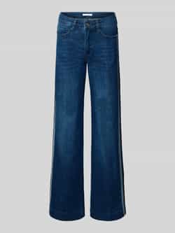MAC Wide fit jeans van katoenmix met sierstrepen