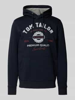 Tom Tailor Regular fit hoodie van katoenmix met logoprint