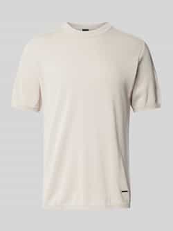 AlphaTauri T-shirt met linnen en labeldetail model 'FASHI'