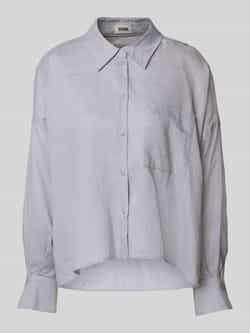 Drykorn Relaxed fit linnen blouse met borstzak model 'NAMIDA'