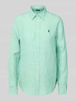 Polo Ralph Lauren Classic fit overhemdblouse van linnen met logostitching