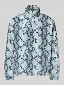 Karl Kani Fleecepullover met opstaande kraag en ritssluiting