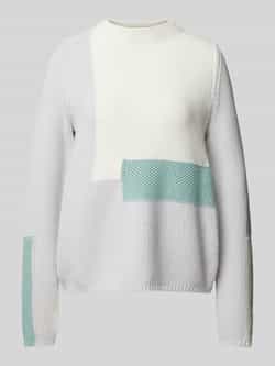 Monari Gebreide pullover met ribboorden