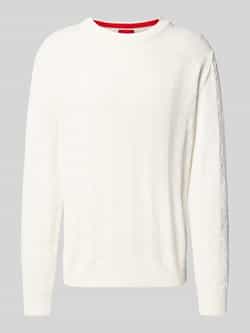 HUGO Gebreide pullover met ribboorden model 'Sargyle'