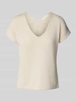 Opus Gebreid shirt met V-hals model 'Sirukus'